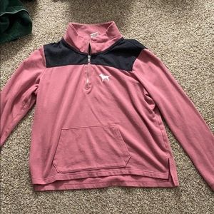 Pink quarter zip fleece